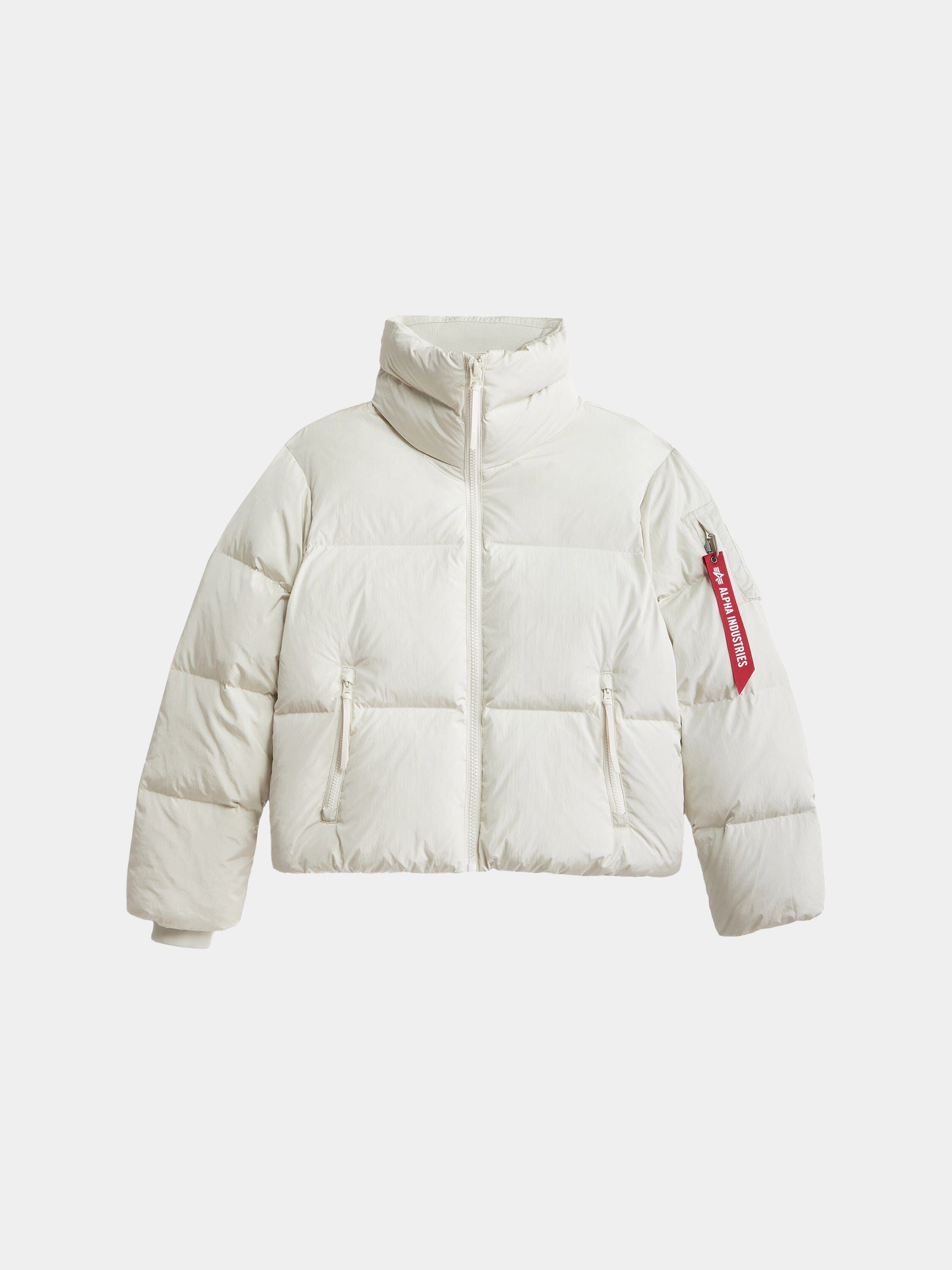 SIERRA SHORT PUFFER PARKA WOMENS OUTERWEAR Alpha Industries DUNE WHITE XS 