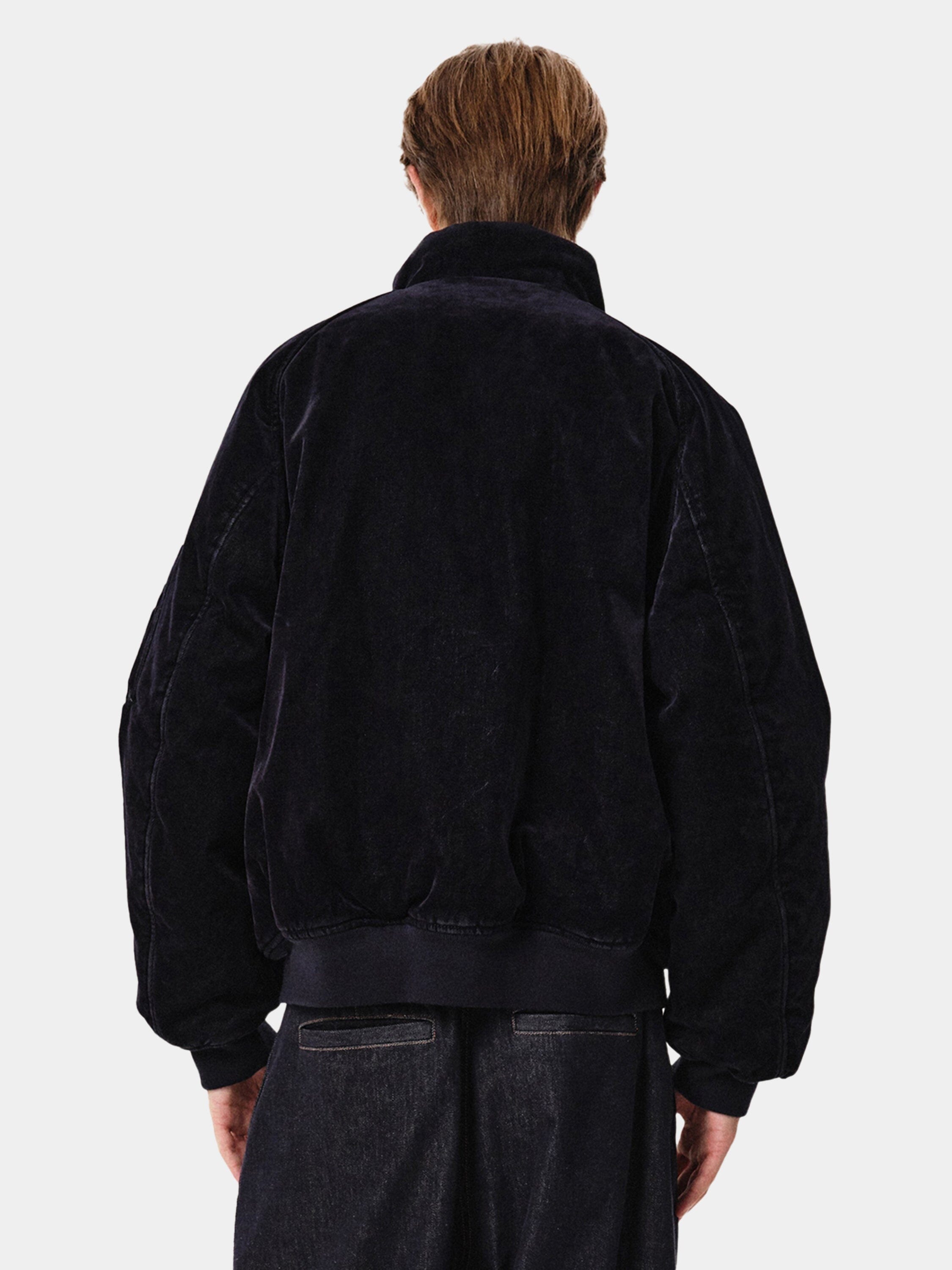 Solid Homme X Alpha Velvet Denim MA-1 Jacket | Alpha Industries