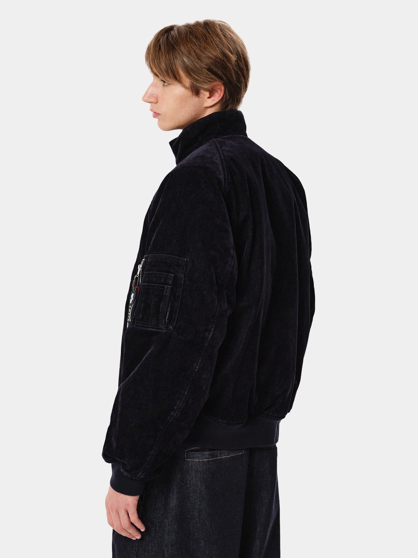 SOLID HOMME X ALPHA VELVET DENIM MA-1 JACKET OUTERWEAR Alpha Industries 