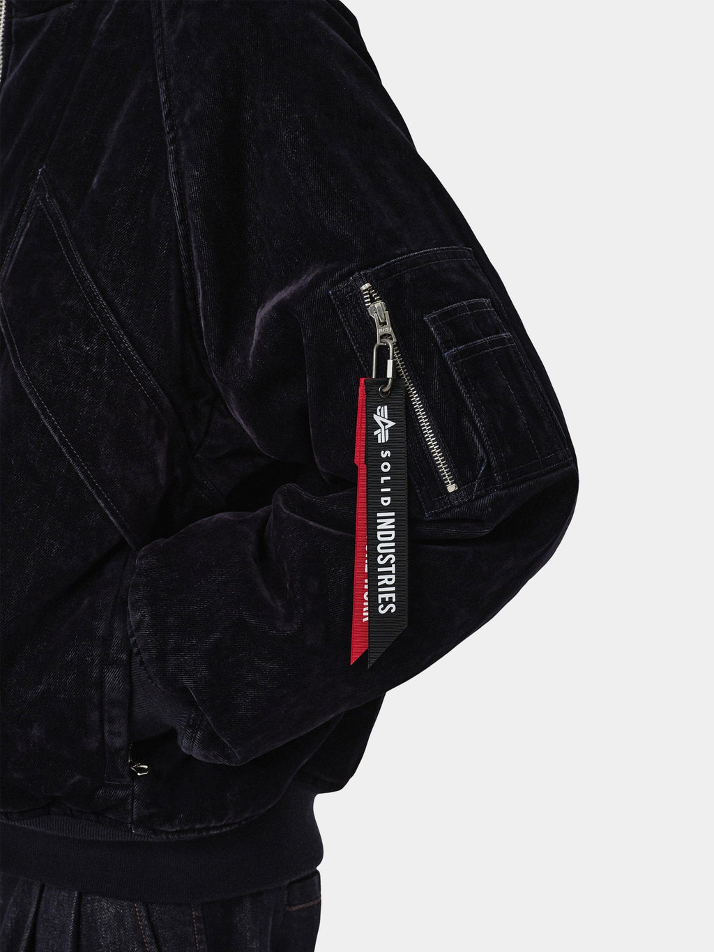 SOLID HOMME X ALPHA VELVET DENIM MA-1 JACKET OUTERWEAR Alpha Industries 