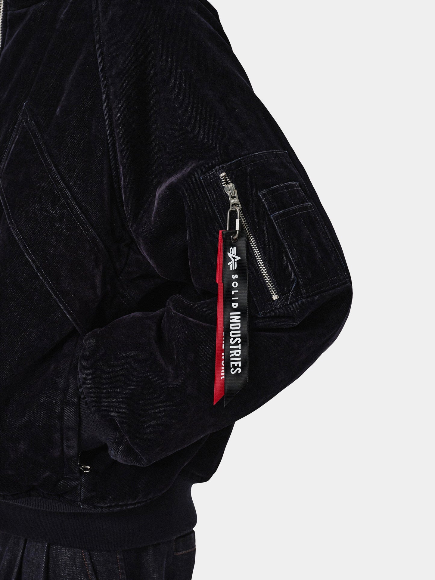 SOLID HOMME X ALPHA VELVET DENIM MA-1 JACKET OUTERWEAR Alpha Industries 