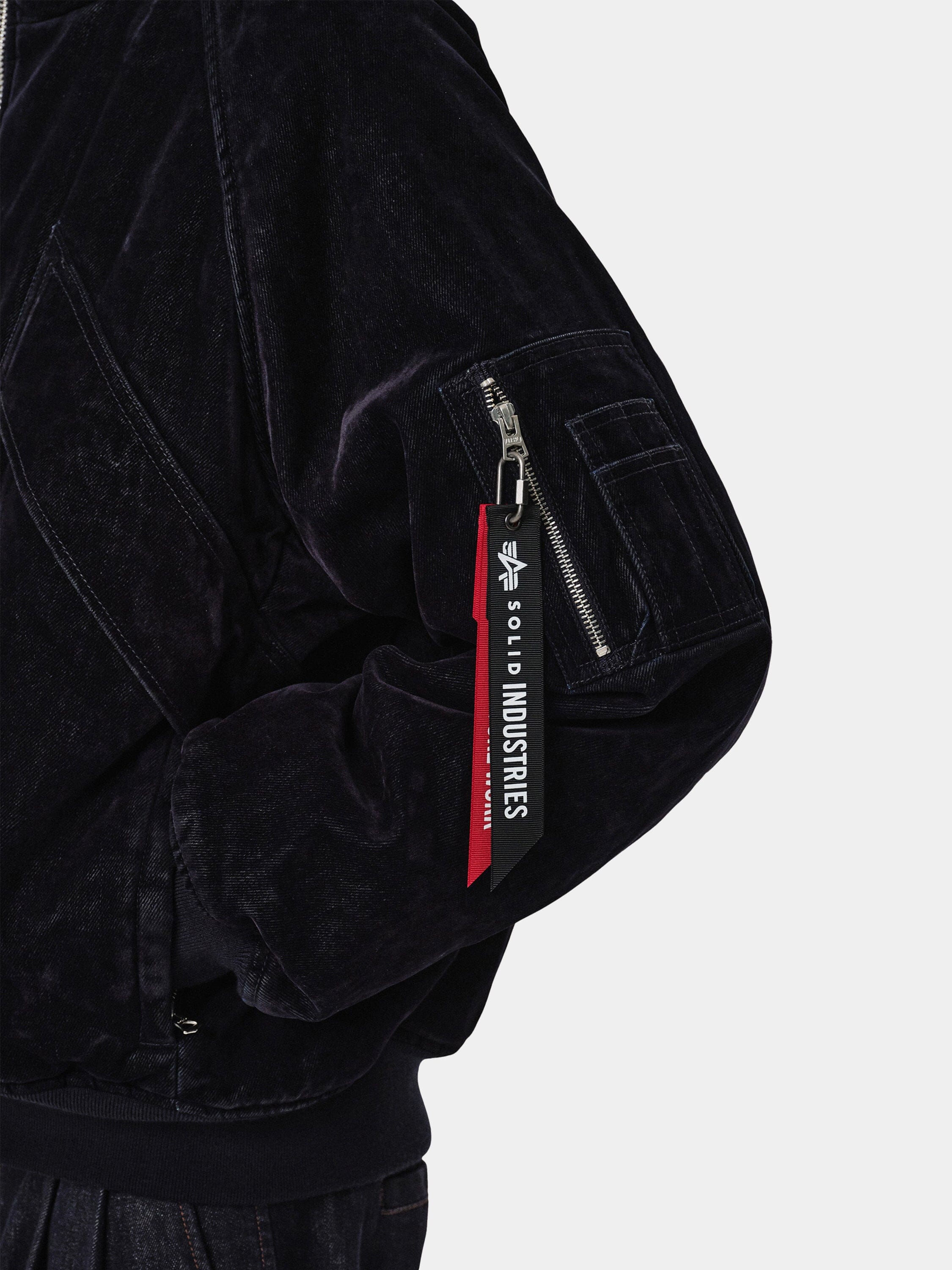 SOLID HOMME X ALPHA VELVET DENIM MA-1 JACKET OUTERWEAR Alpha Industries 