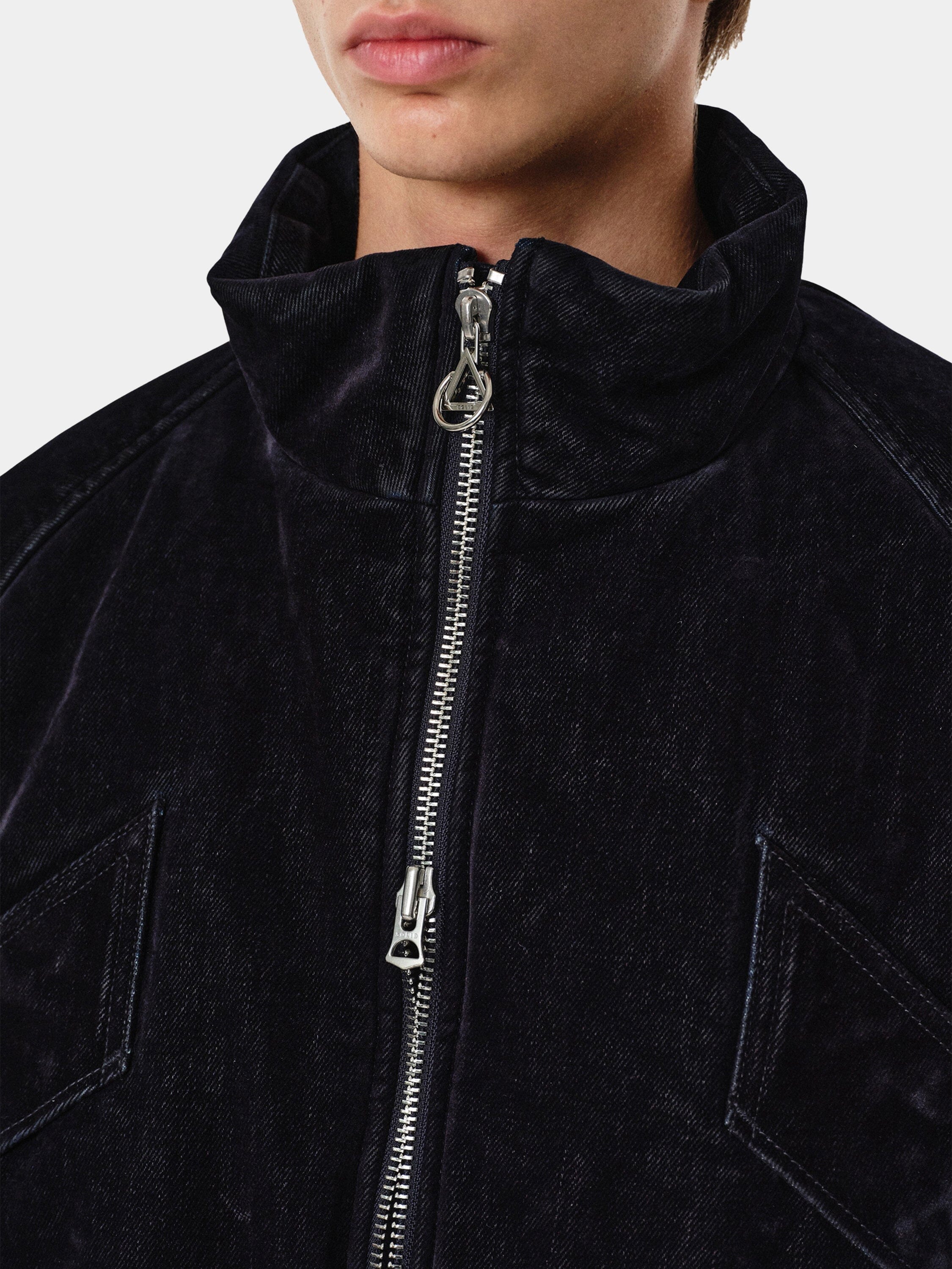 Solid Homme X Alpha Velvet Denim MA-1 Jacket | Alpha Industries
