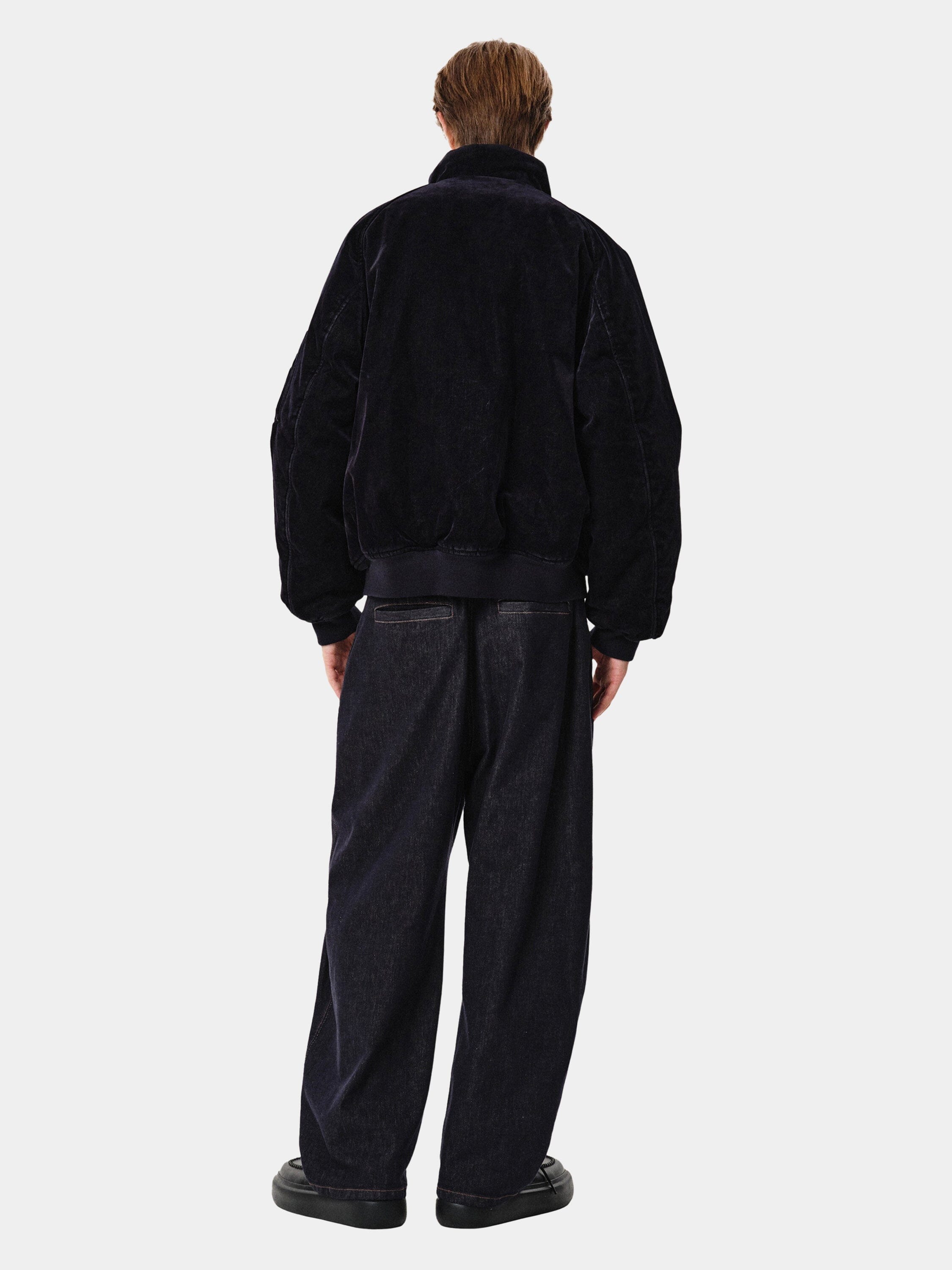 Solid Homme X Alpha Velvet Denim MA-1 Jacket | Alpha Industries