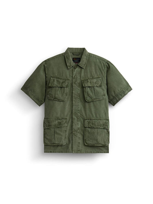 SS FATIGUE OVERSHIRT OUTERWEAR Alpha Industries OG-107 GREEN XS 
