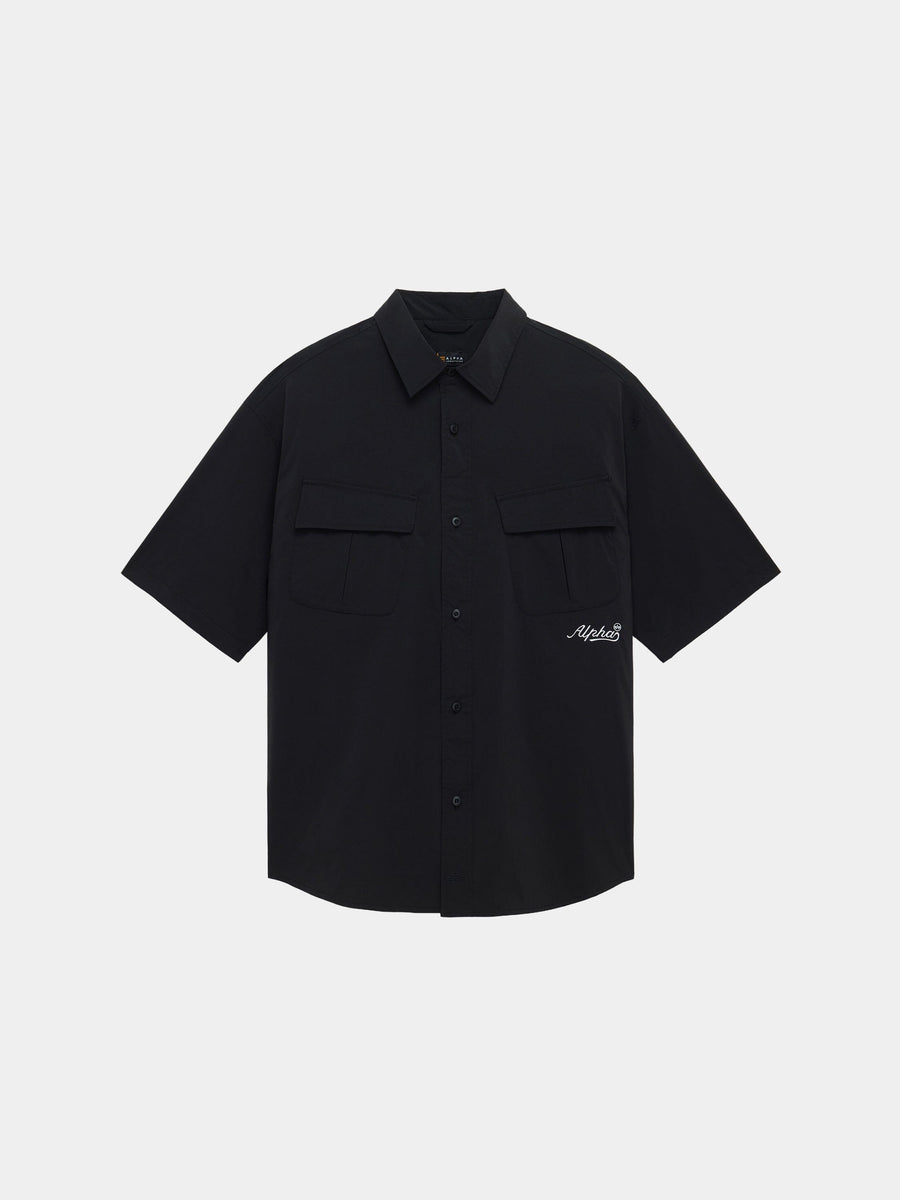 SS FATIGUE RELAXED DECO SHIRT TOPS Alpha Industries BLACK XXS 