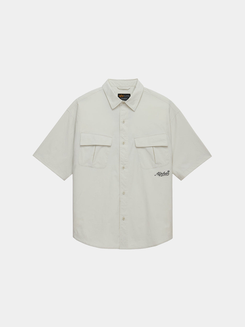SS FATIGUE RELAXED DECO SHIRT TOPS Alpha Industries DUNE WHITE XXS 