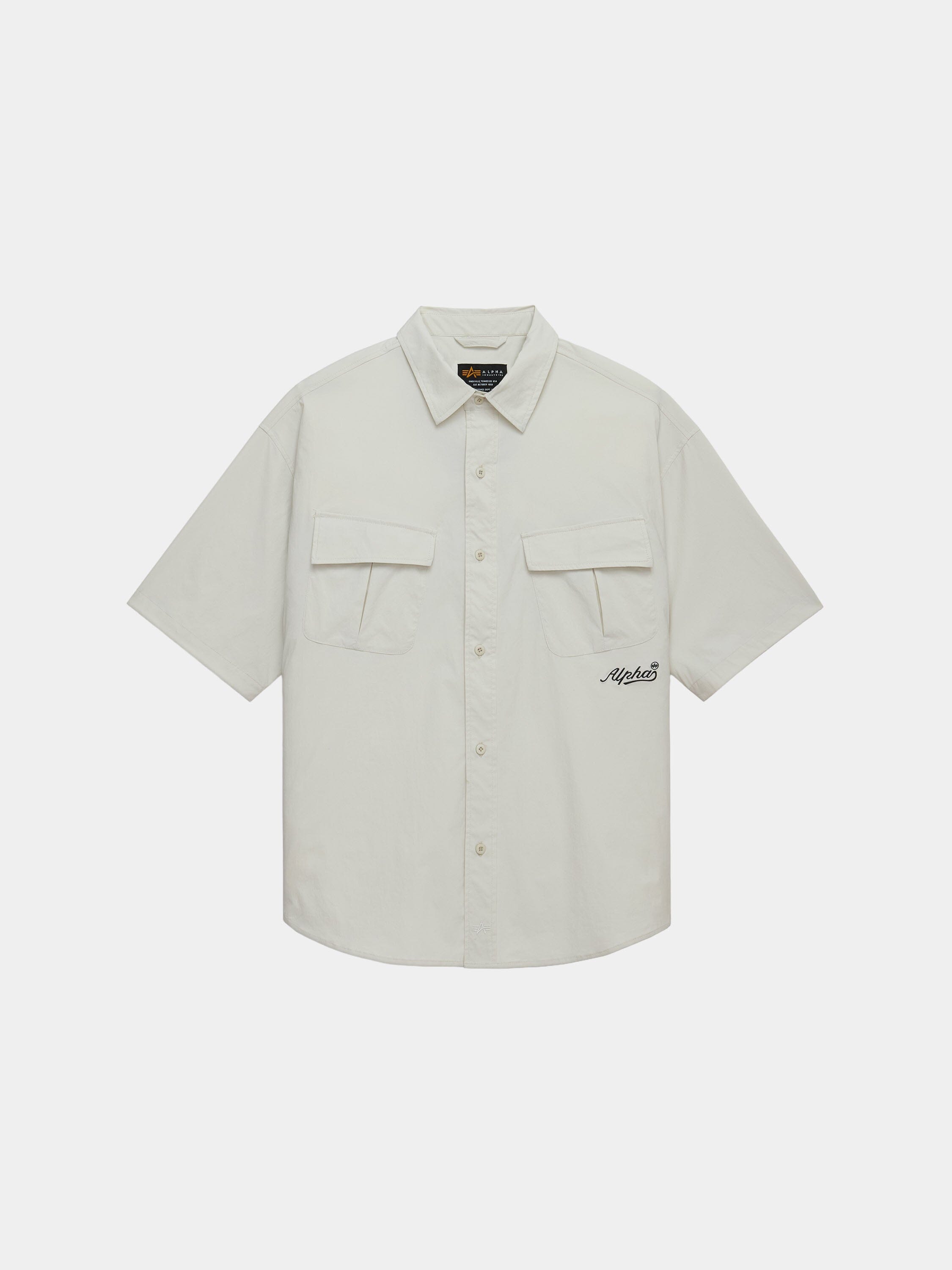 SS FATIGUE RELAXED DECO SHIRT TOPS Alpha Industries DUNE WHITE XXS 