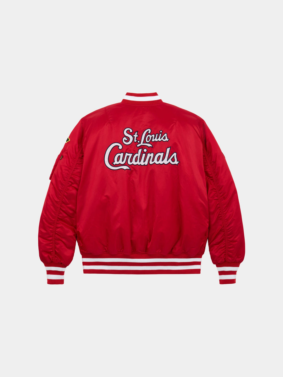 ST. LOUIS CARDINALS X ALPHA X NEW ERA MA-1 BOMBER JACKET (SPEED RED) OUTERWEAR Alpha Industries 