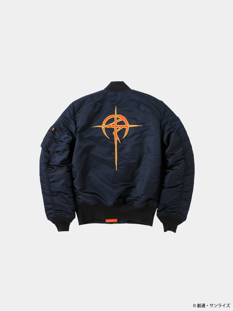 STRICT-G GUNDAM X ALPHA X HATHAWAY NOA MA-1 BOMBER JACKET COLLAB Alpha Industries 