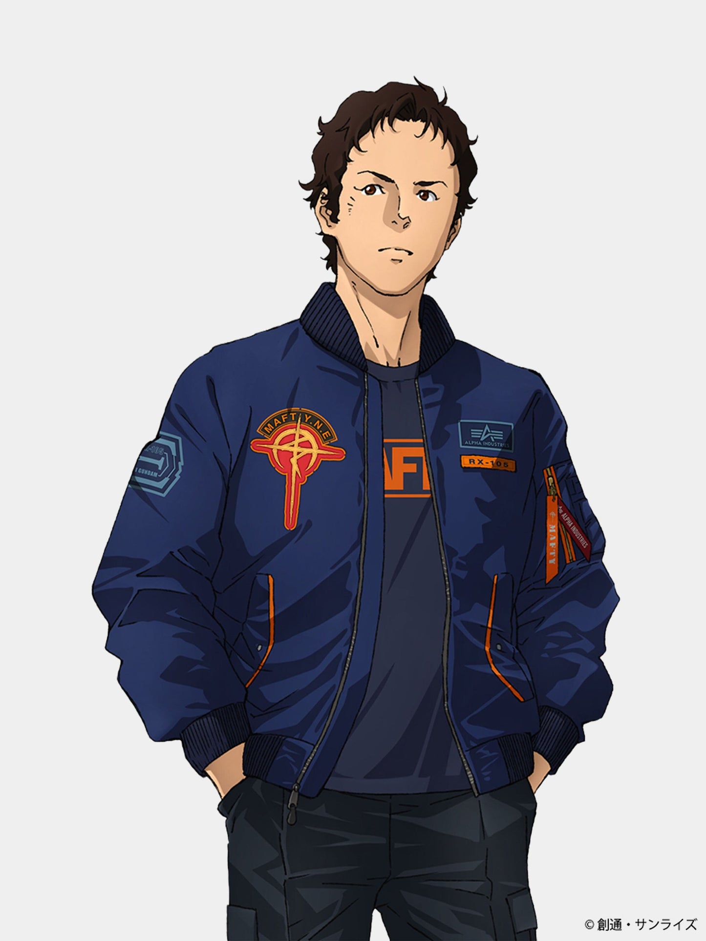 STRICT-G GUNDAM X ALPHA X HATHAWAY NOA MA-1 BOMBER JACKET COLLAB Alpha Industries 