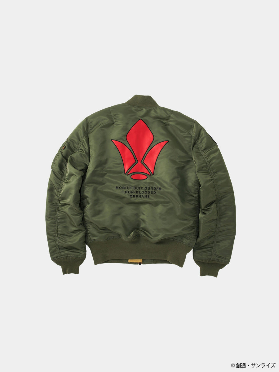 STRICT-G GUNDAM X ALPHA X MIKADUKI AUGUS MA-1 BOMBER JACKET COLLAB Alpha Industries 