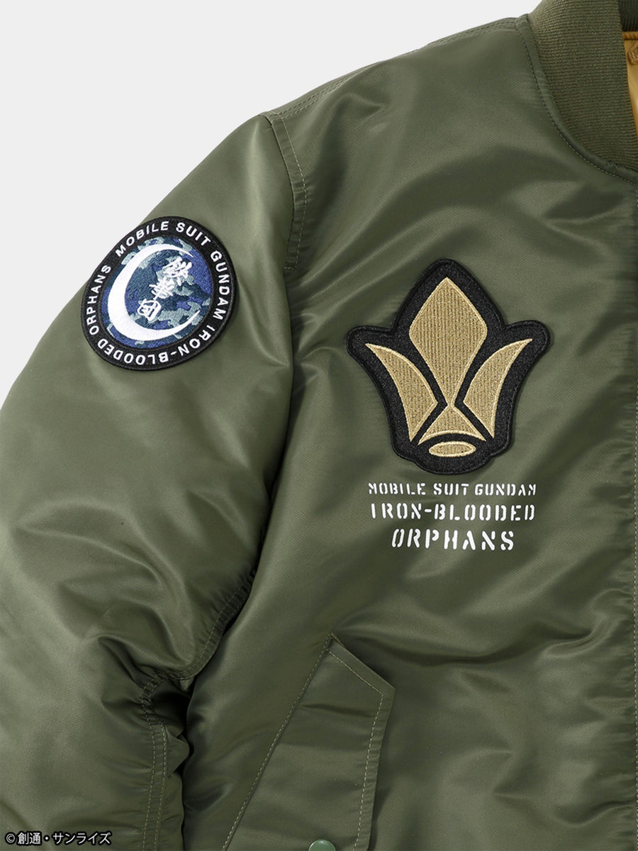 STRICT-G GUNDAM X ALPHA X MIKADUKI AUGUS MA-1 BOMBER JACKET COLLAB Alpha Industries 