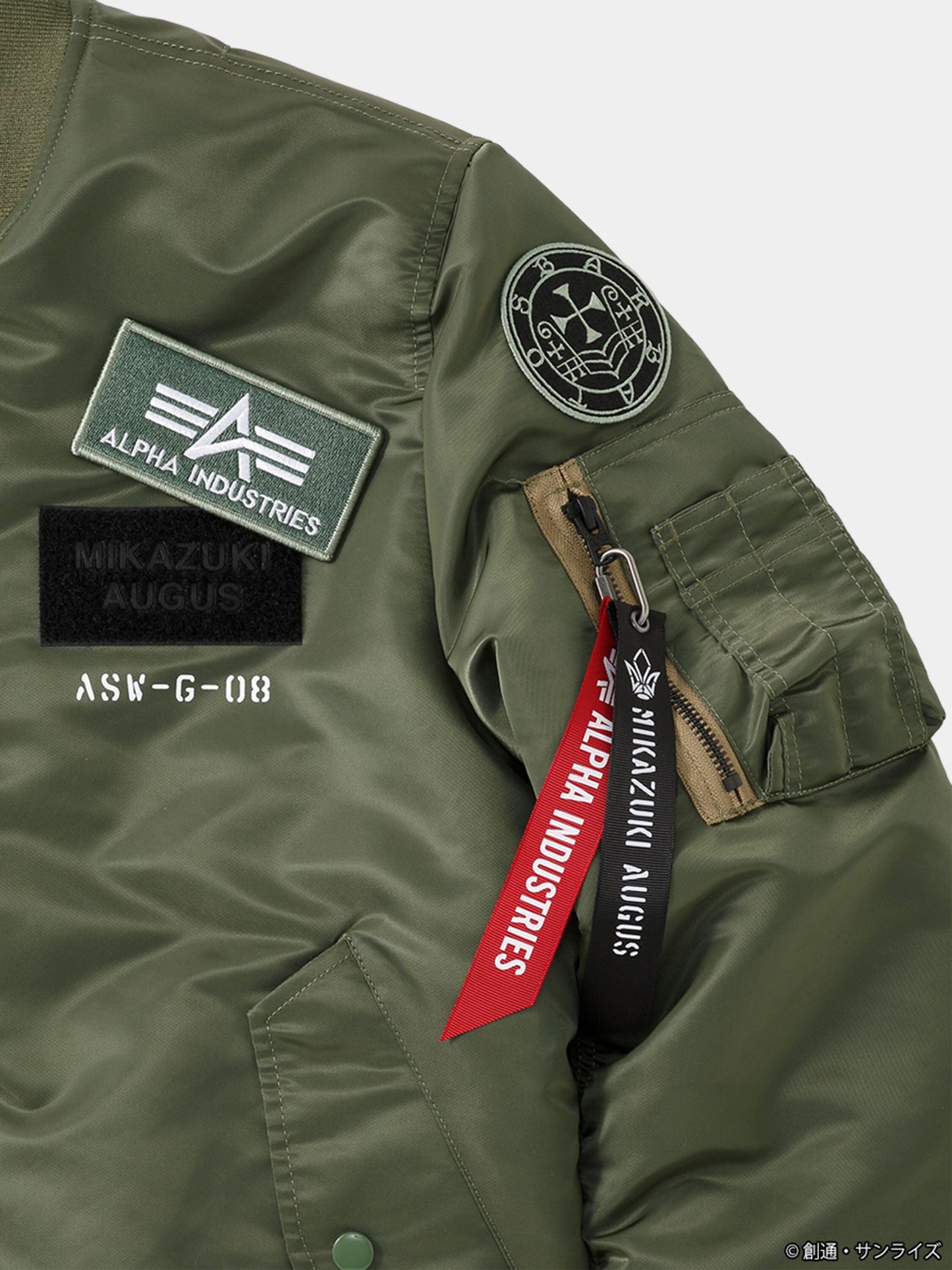 STRICT-G GUNDAM X ALPHA X MIKADUKI AUGUS MA-1 BOMBER JACKET COLLAB Alpha Industries 