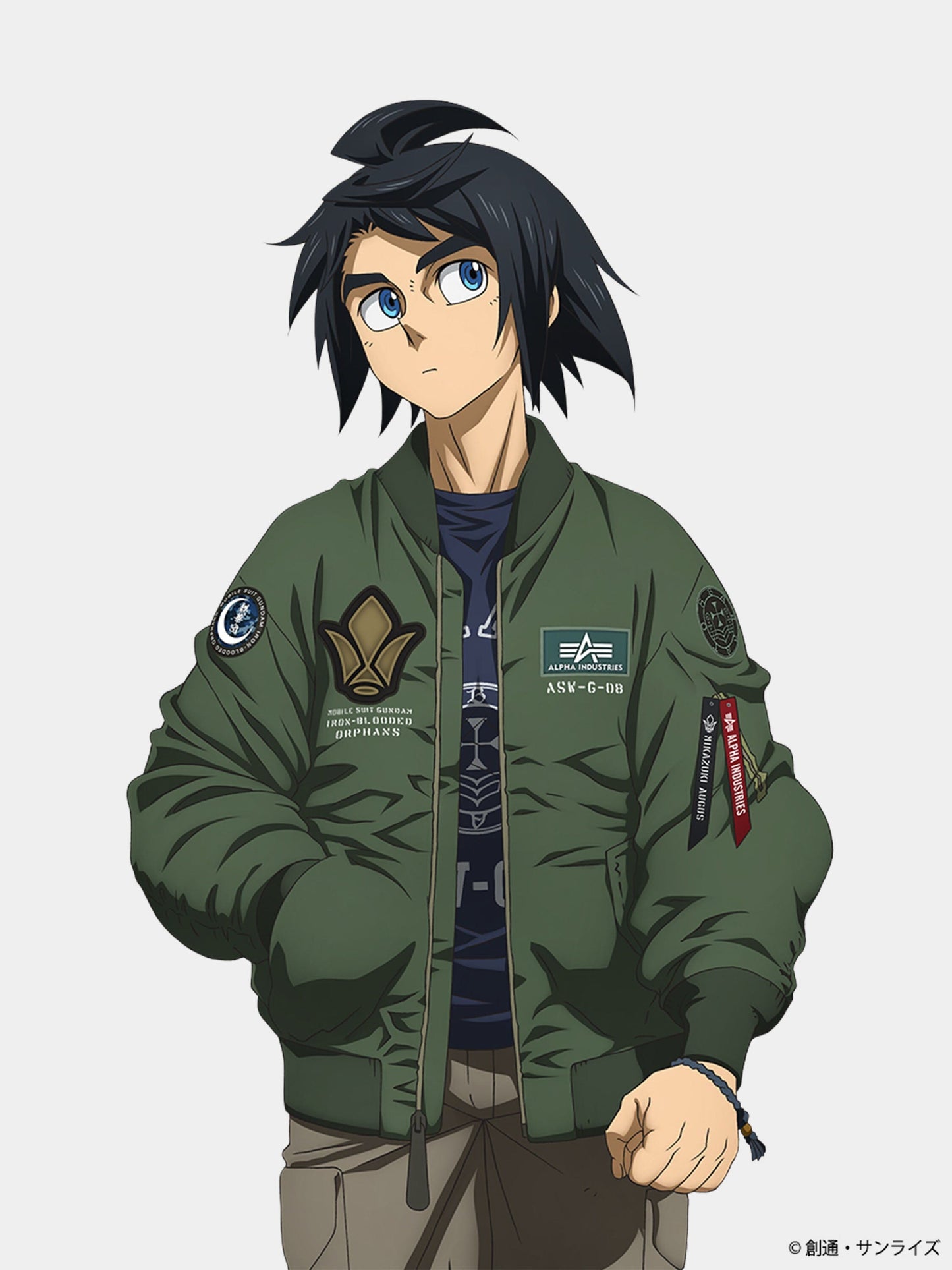 STRICT-G GUNDAM X ALPHA X MIKADUKI AUGUS MA-1 BOMBER JACKET COLLAB Alpha Industries 