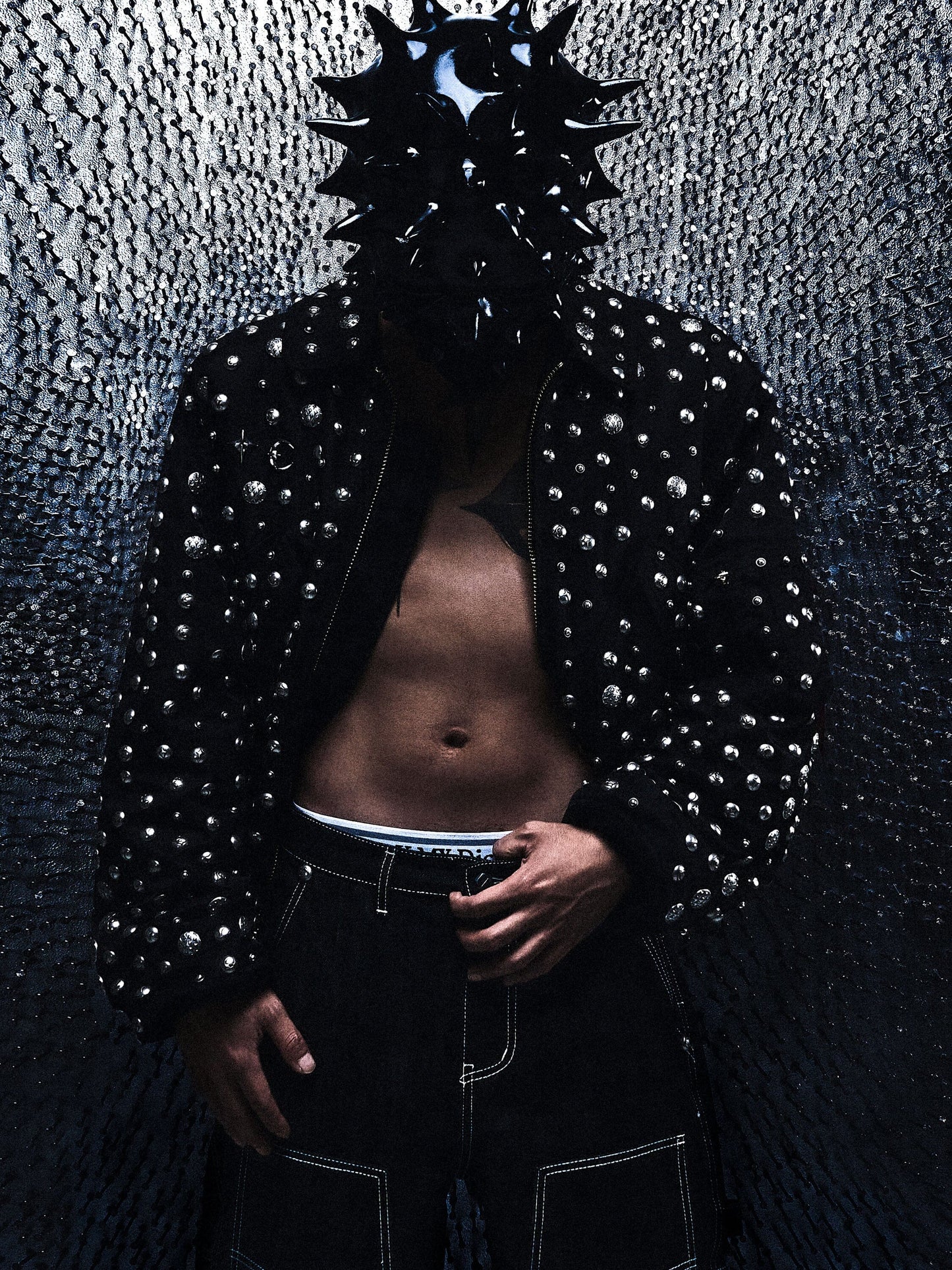 THUG CLUB X ALPHA CWU 45/P ALL OVER RIVET JACKET COLLAB Alpha Industries 