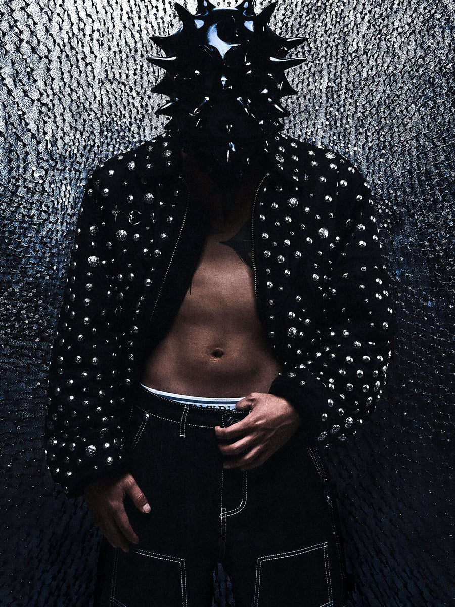 THUG CLUB X ALPHA CWU 45/P ALL OVER RIVET JACKET COLLAB Alpha Industries 