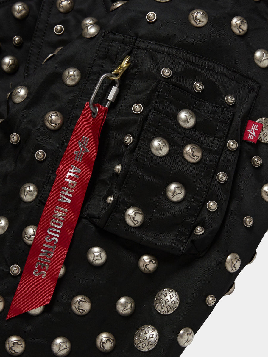 THUG CLUB X ALPHA CWU 45/P ALL OVER RIVET JACKET COLLAB Alpha Industries 