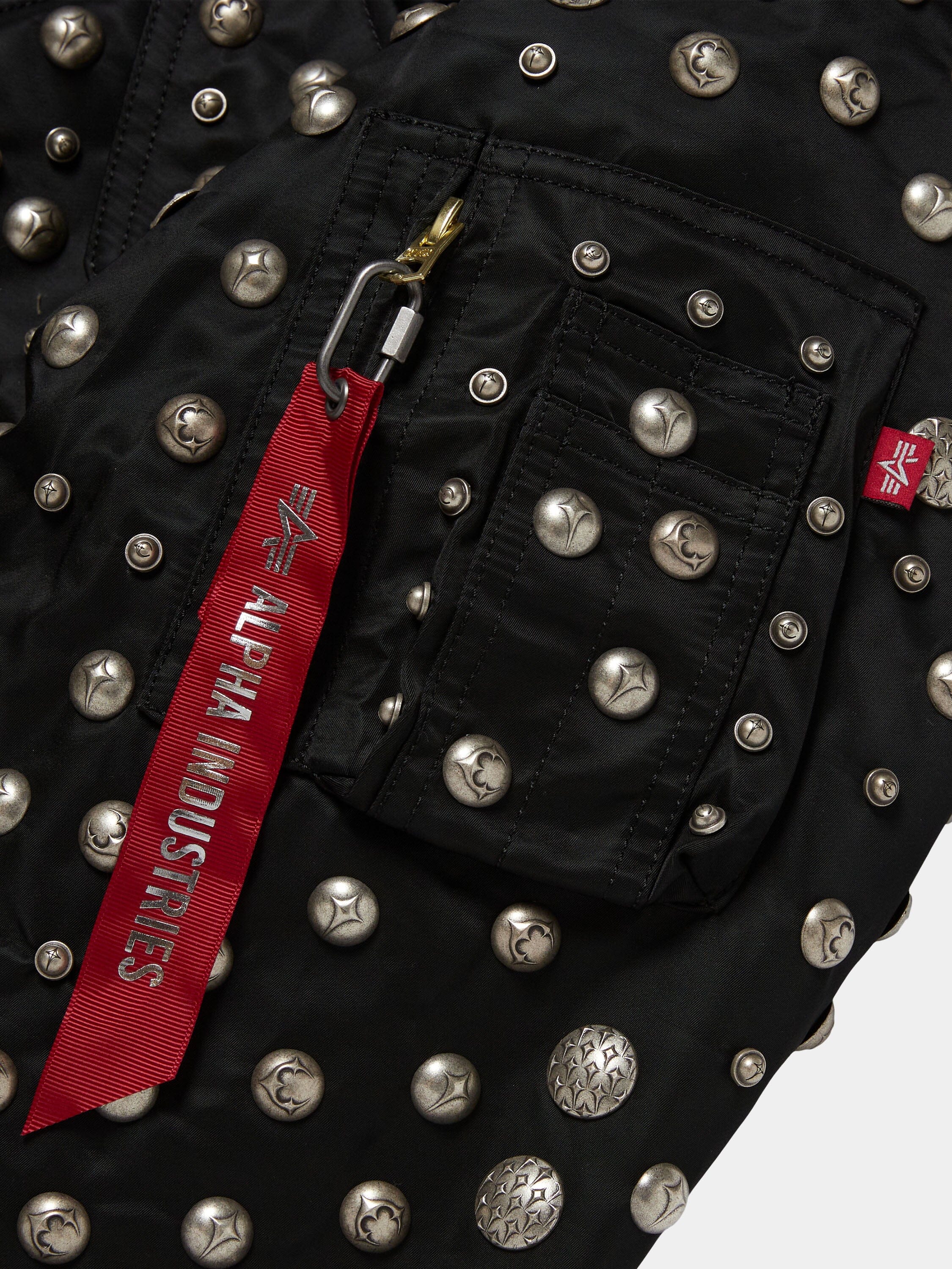 THUG CLUB X ALPHA CWU 45/P ALL OVER RIVET JACKET COLLAB Alpha Industries 