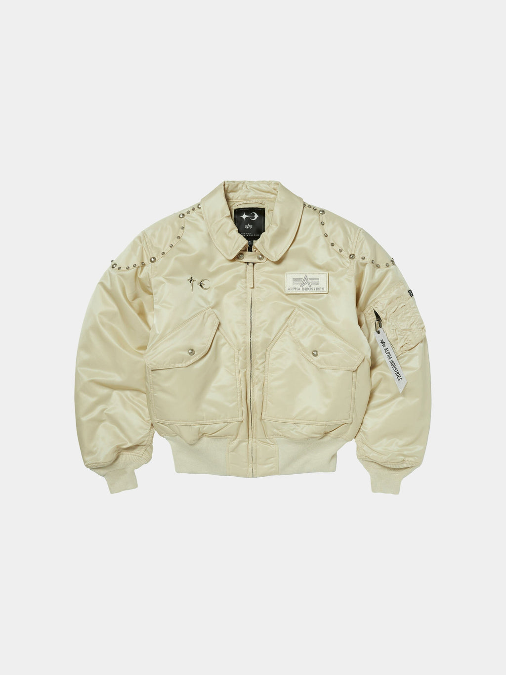 THUG CLUB X ALPHA CWU 45/P RIVET BUTTON VERSION COLLAB Alpha Industries VINTAGE WHITE XS 