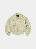 THUG CLUB X ALPHA CWU 45/P RIVET BUTTON VERSION COLLAB Alpha Industries VINTAGE WHITE XS 
