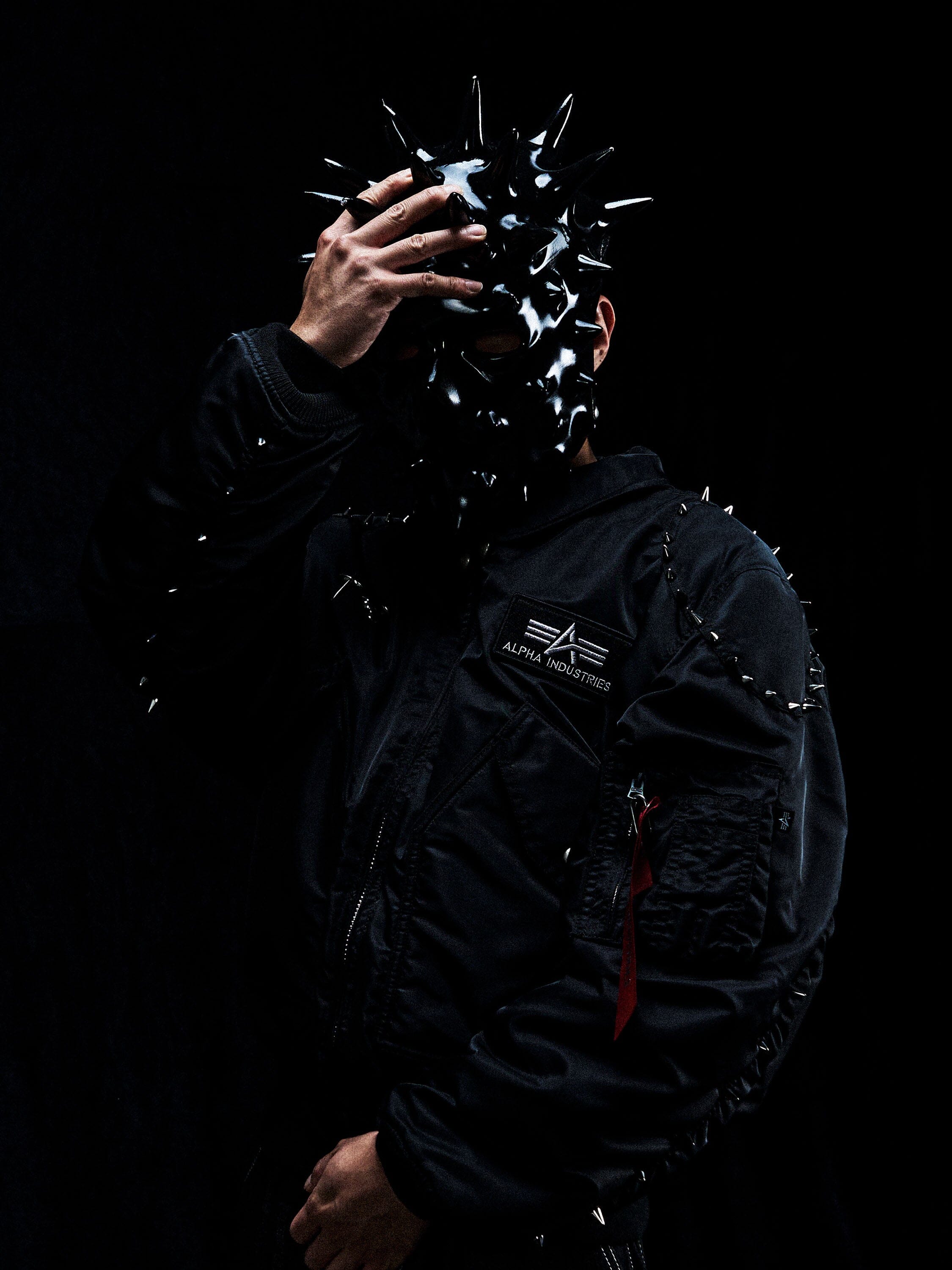 THUG CLUB X ALPHA CWU 45/P STUDDED JACKET COLLAB Alpha Industries 