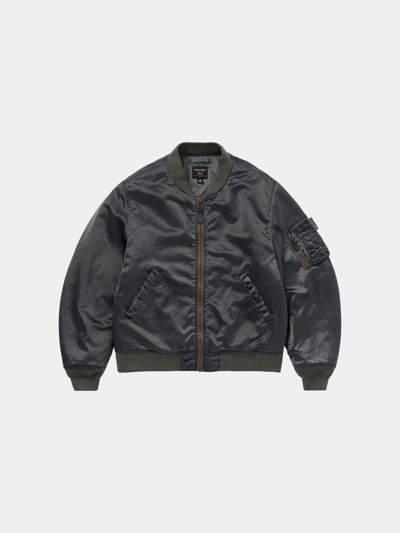 TNT X ALPHA MA-1 FLIGHT JACKET OUTERWEAR Alpha Industries GUNMETAL S 