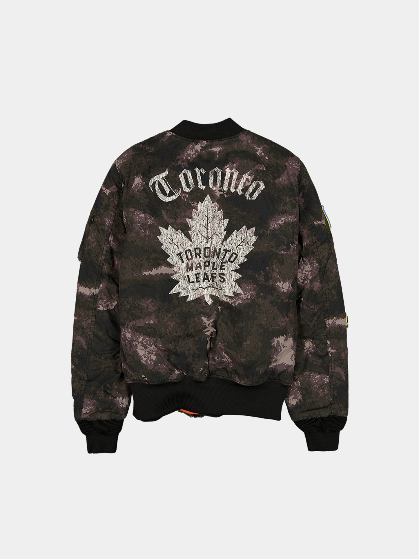TORONTO MAPLE LEAFS X ALPHA X NEW ERA MA-1 BOMBER JACKET (BLACK CAMO) OUTERWEAR Alpha Industries 