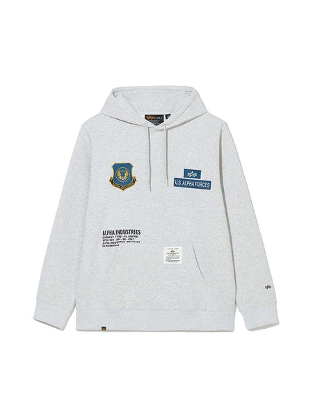 UNFRM BADGE HOODIE TOP Alpha Industries GREY MEDIUM S 