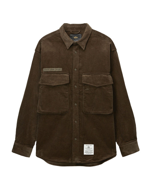UNFRM CORDUROY SHIRT TOP Alpha Industries RUST S 