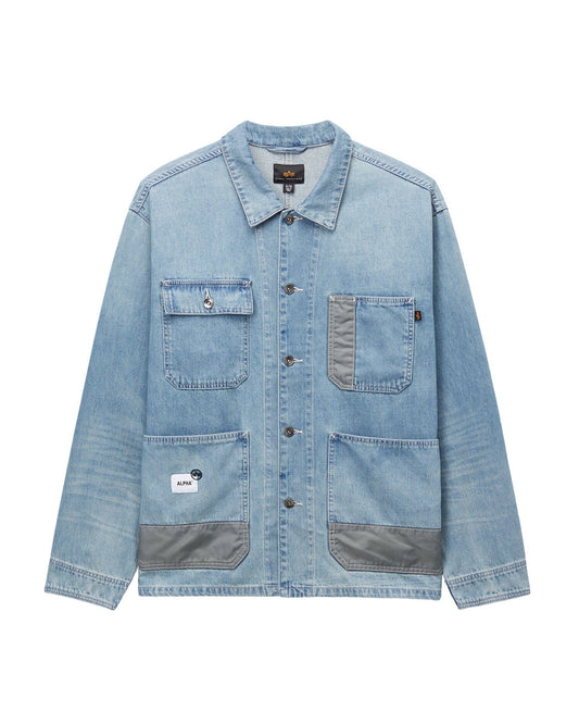 UNFRM DENIM WORKER JACKET OUTERWEAR Alpha Industries REPLICA BLUE S 