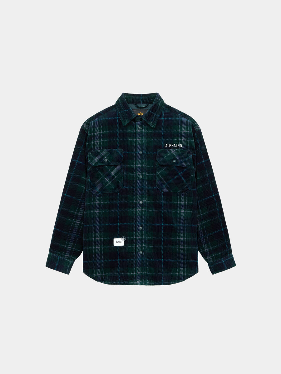 UNFRM FLANNEL SHIRT SHIRTS Alpha Industries OLIVE XS 