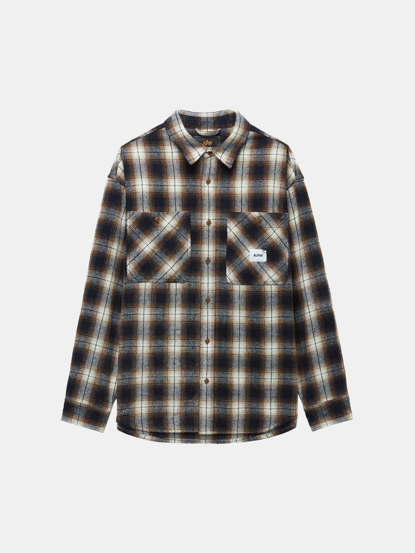 UNFRM FLANNEL SHIRT TOP Alpha Industries RUST XS 