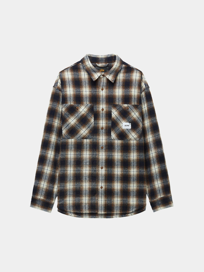 UNFRM FLANNEL SHIRT TOP Alpha Industries RUST XS 