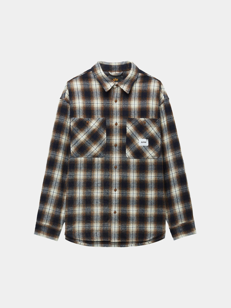UNFRM FLANNEL SHIRT TOP Alpha Industries RUST XS 