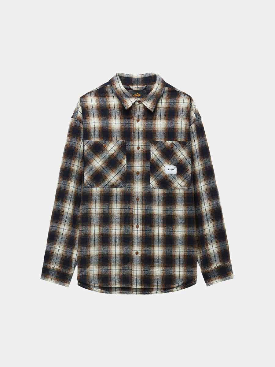 UNFRM FLANNEL SHIRT TOP Alpha Industries RUST XS 