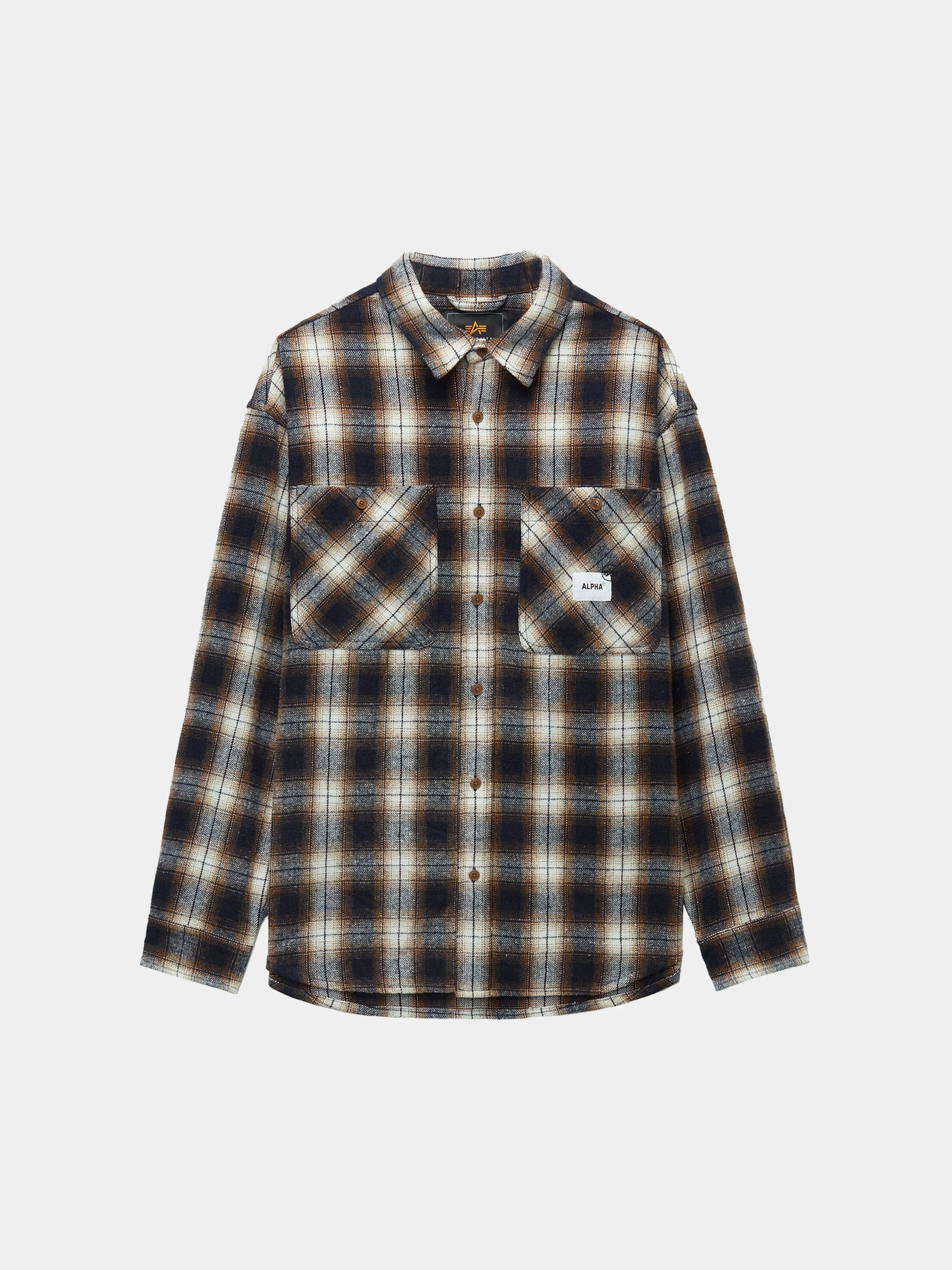 UNFRM FLANNEL SHIRT TOP Alpha Industries RUST XS 