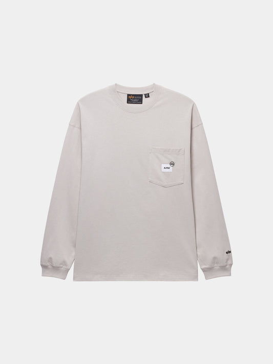 UNFRM LONG-SLEEVED POCKET T-SHIRT TOP Alpha Industries IVORY XS 