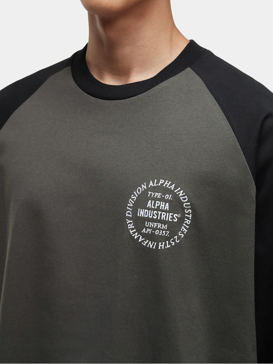 UNFRM LONG-SLEEVED RAGLAN T-SHIRT TOP Alpha Industries 
