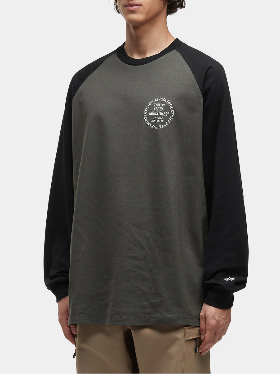 UNFRM LONG-SLEEVED RAGLAN T-SHIRT TOP Alpha Industries 