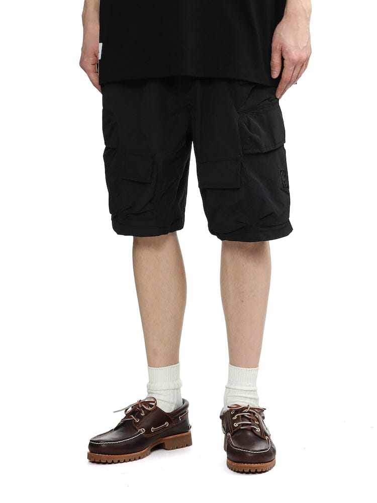 Alpha Industries Unfrm Nylon Utility Short, black, nylon, utility pockets, zip closure.