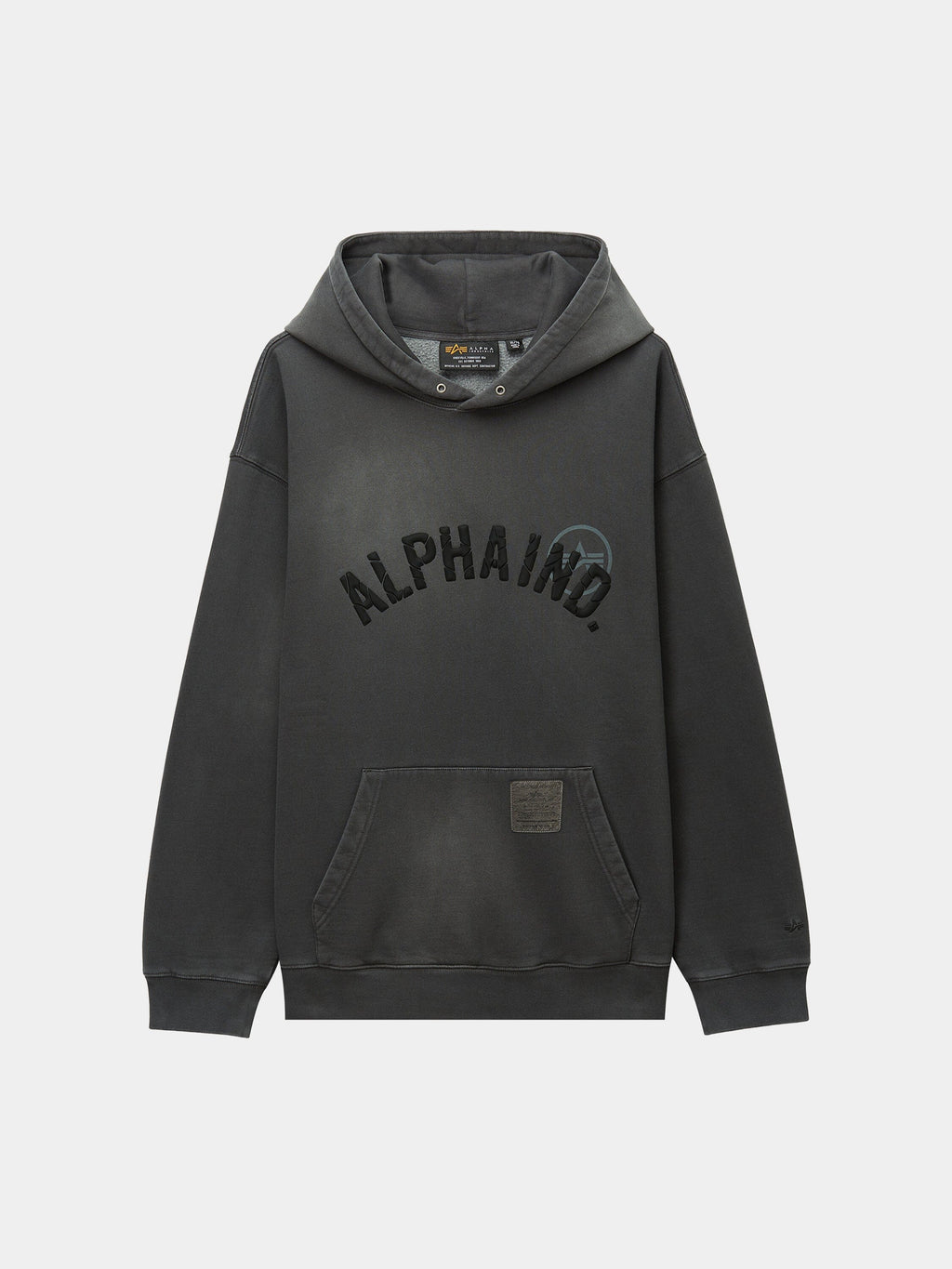 UNFRM WASHED ALPHA IND HOODIE TOP Alpha Industries GRAY 2XL 