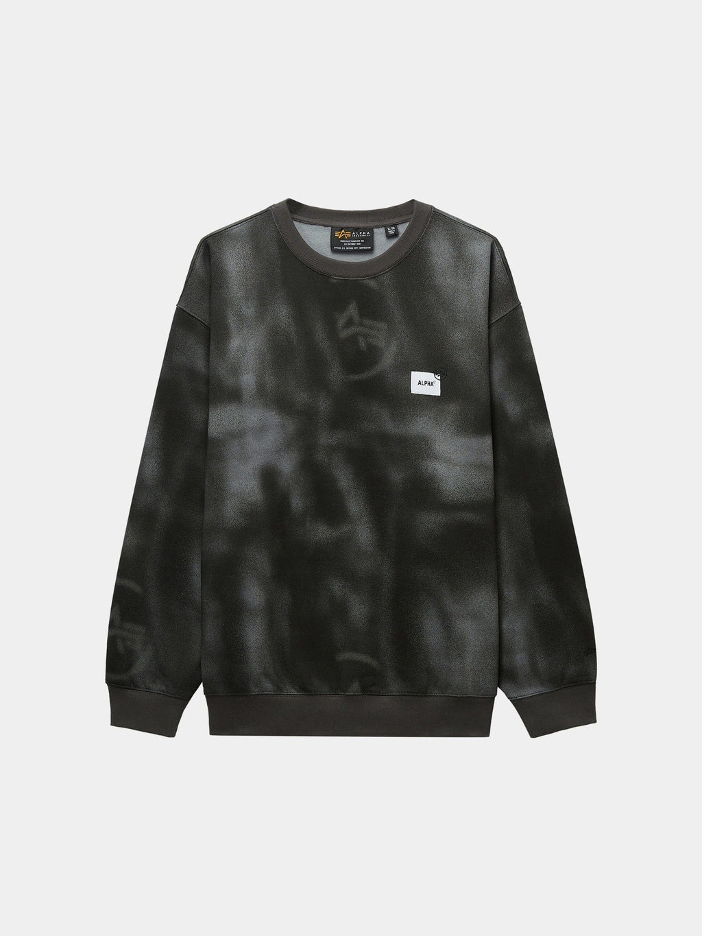 UNFRM WASHED CREWNECK TOP Alpha Industries GRAY XS 