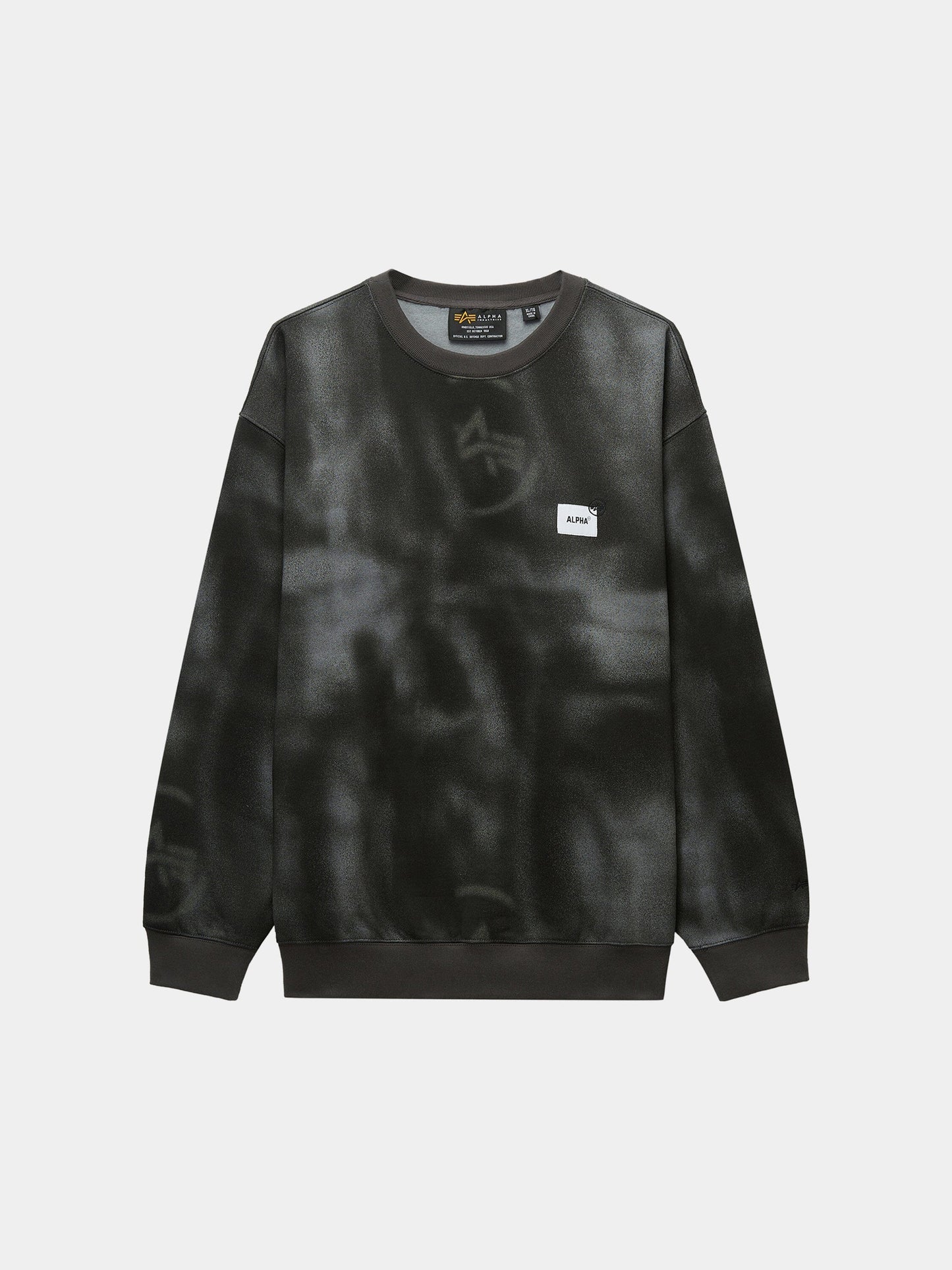 UNFRM WASHED CREWNECK TOP Alpha Industries GRAY XS 
