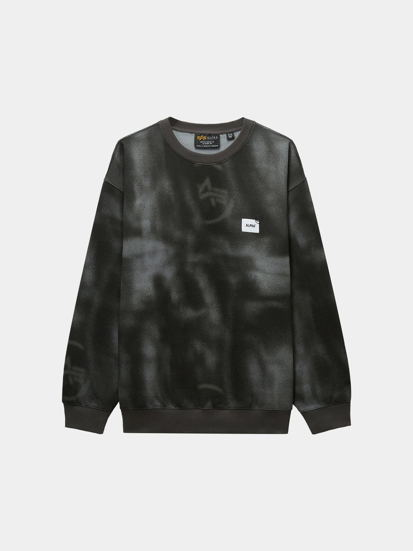 UNFRM WASHED CREWNECK TOP Alpha Industries GRAY XS 