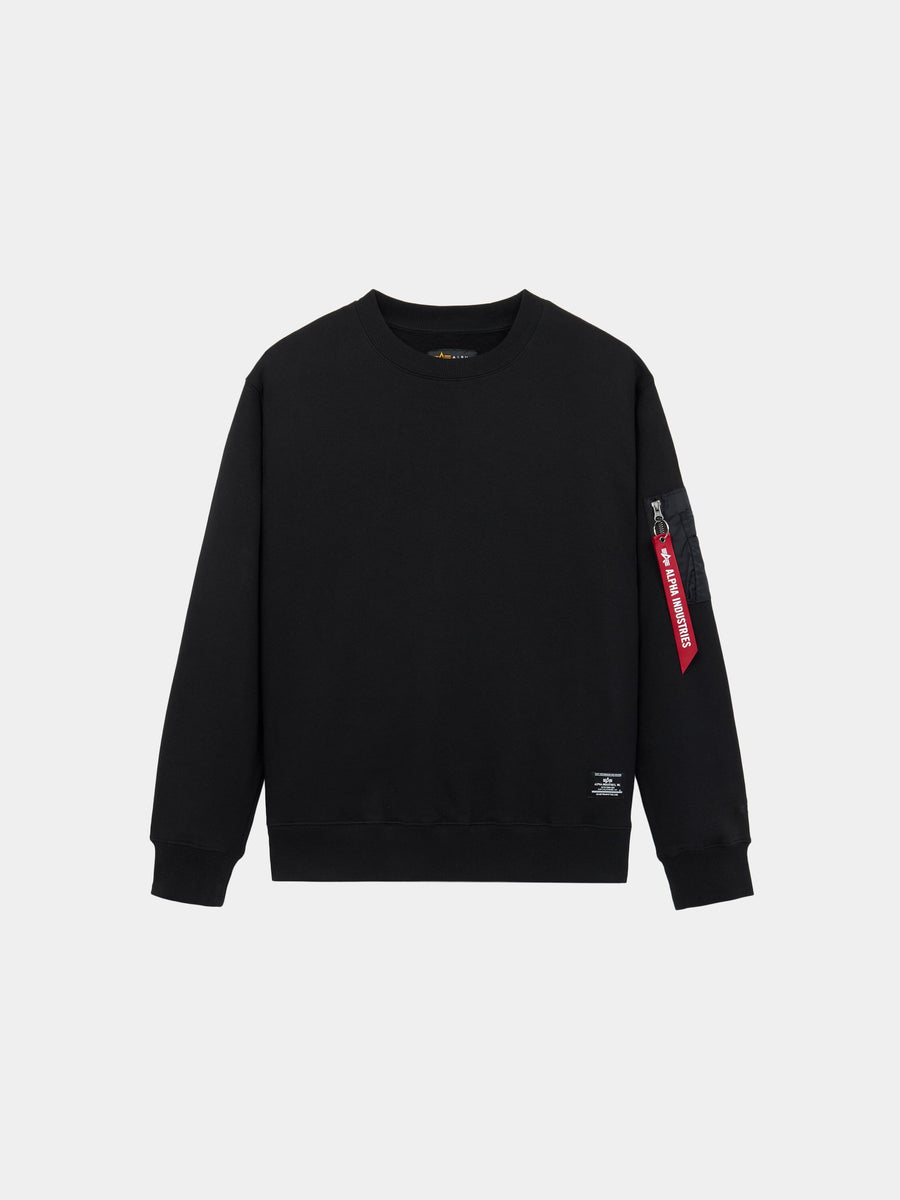 UTILITY POCKET CREWNECK TOP Alpha Industries BLACK XXS 