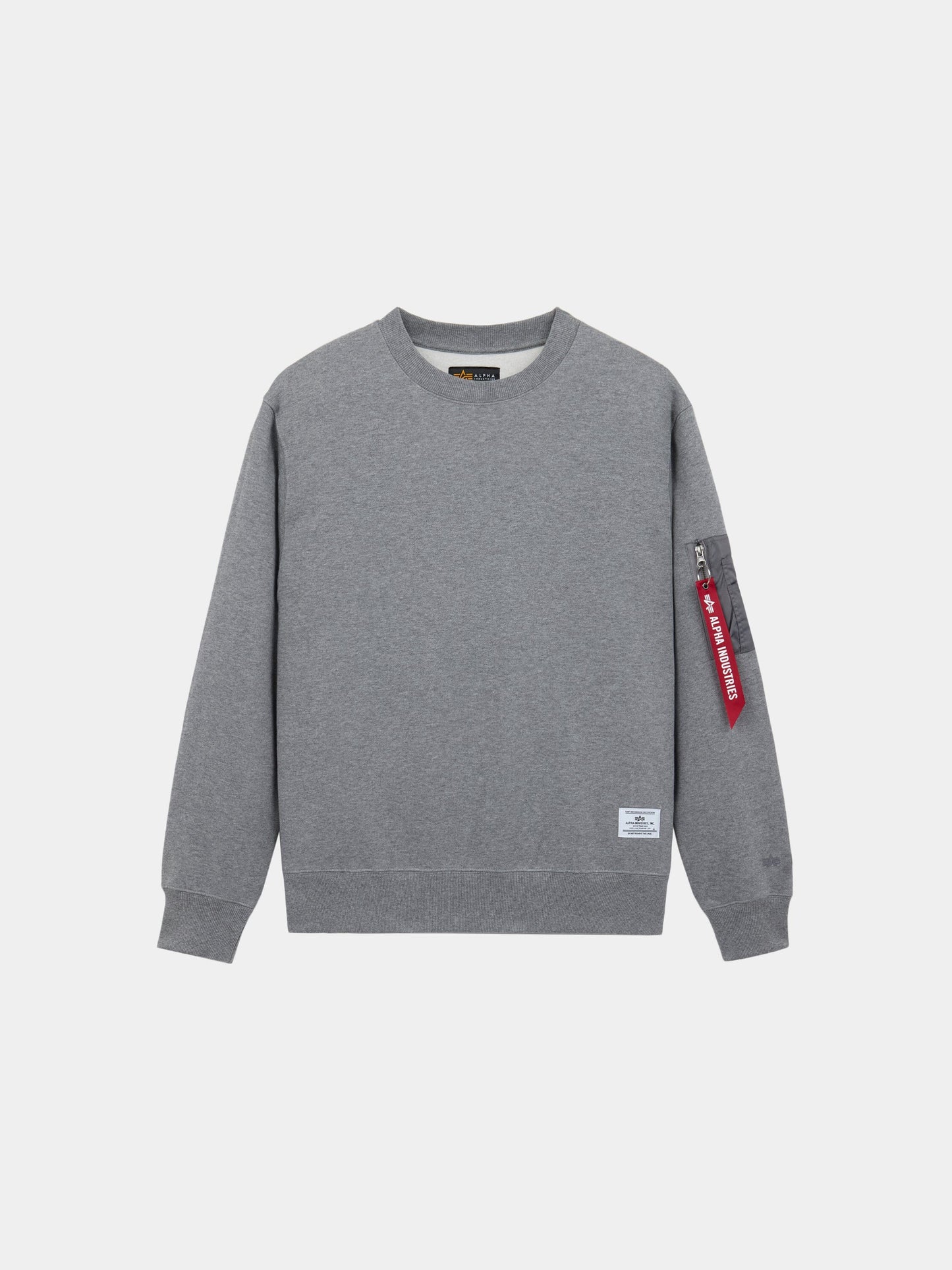 UTILITY POCKET CREWNECK TOP Alpha Industries MEDIUM CHARCOAL HEATHER XXS 