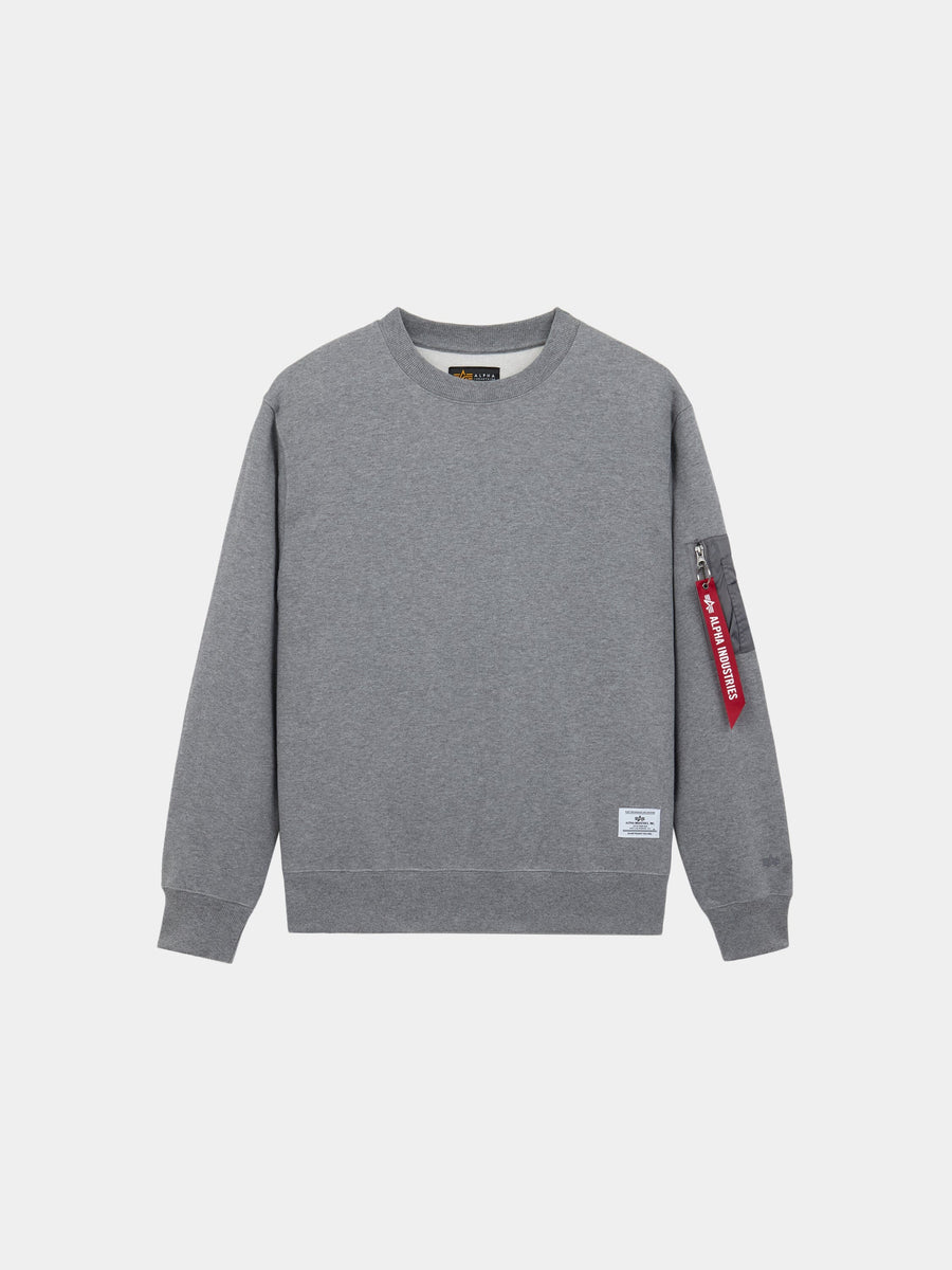 UTILITY POCKET CREWNECK TOP Alpha Industries MEDIUM CHARCOAL HEATHER XXS 