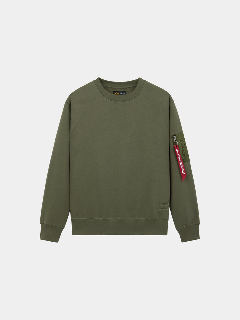 UTILITY POCKET CREWNECK TOP Alpha Industries OG-107 GREEN XXS 