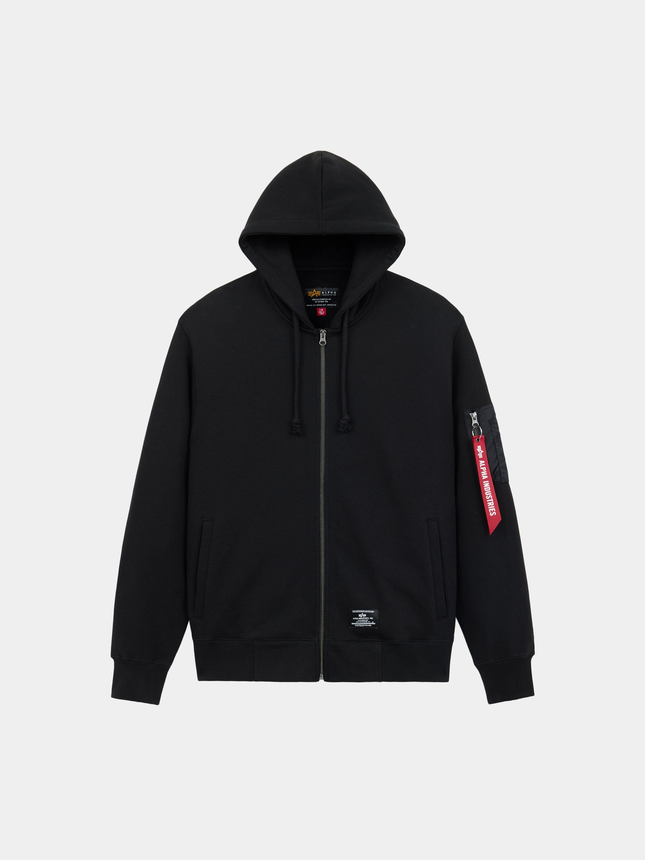 UTILITY POCKET FULL ZIP UP TOP Alpha Industries BLACK XXS 